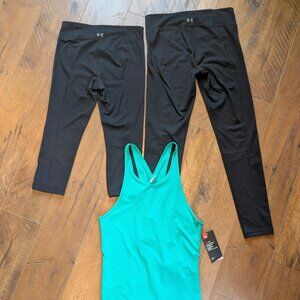 Lot of Under Armour Women's Workout tank, capri and pant leggings